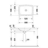 Chậu rửa dương vành Duravit 0372600000 2