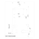 Vòi chậu nóng lạnh D&K DK16820A88 2