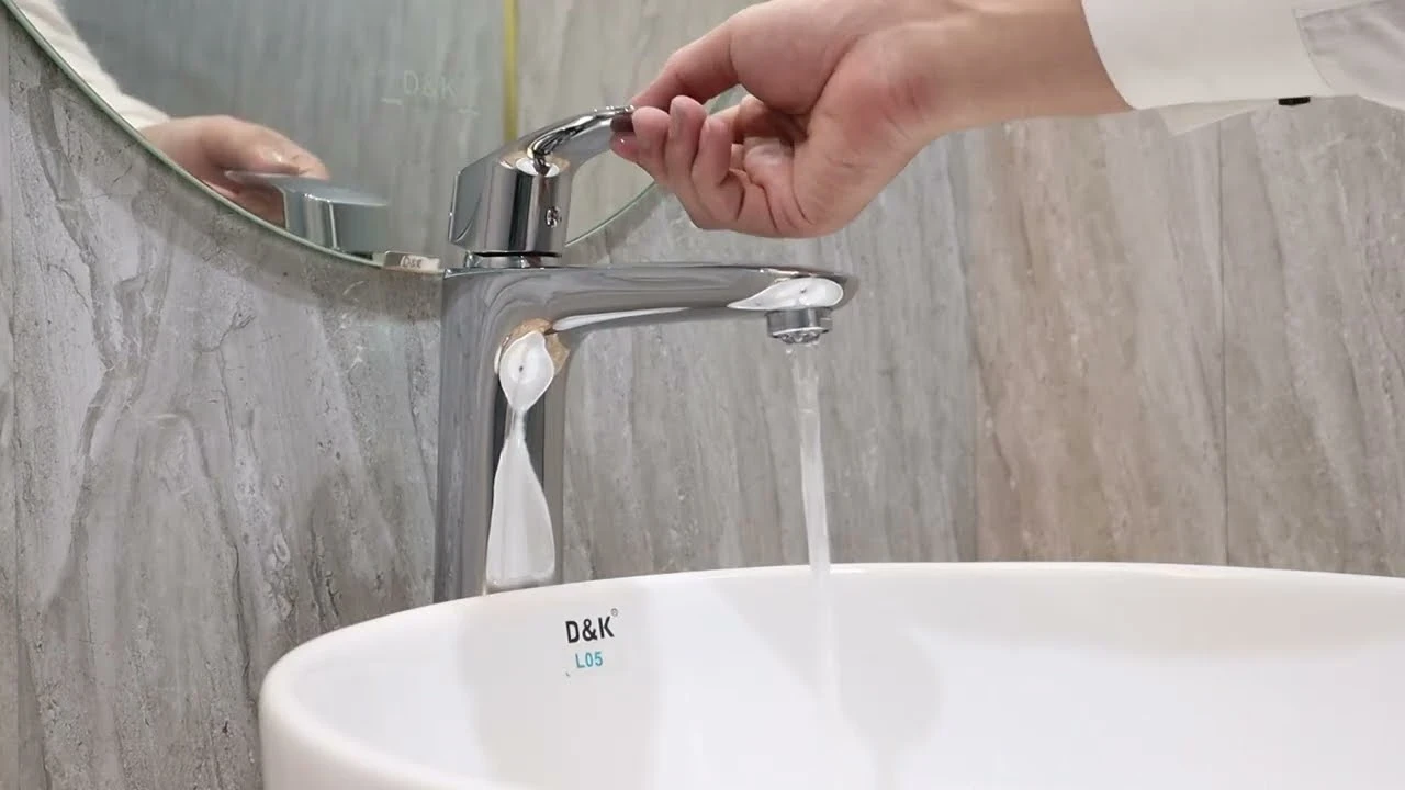 Ảnh Vòi chậu nóng lạnh D&K DK15320A73-W 3