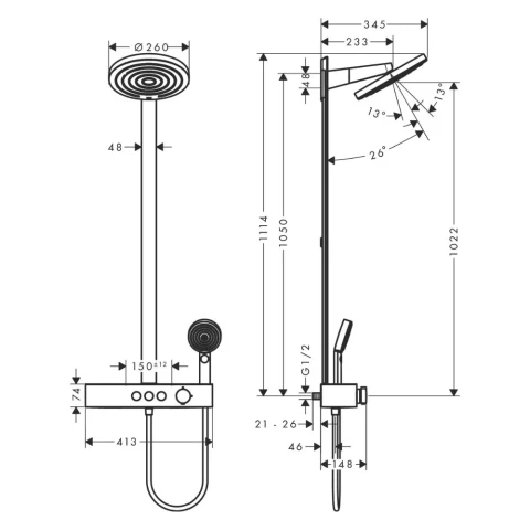 Ảnh Sen tắm cây Hansgrohe 24240670 2