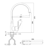 Vòi rửa bát nóng lạnh D&K DK1252401 2