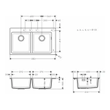 Chậu rửa bát Hansgrohe 43316290 2