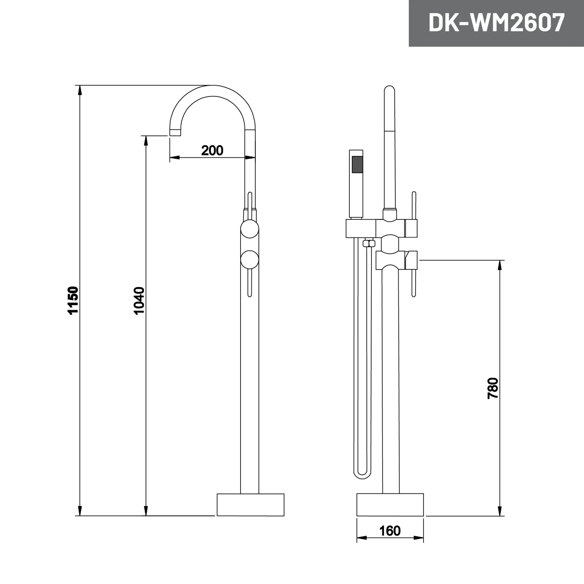 Ảnh Sen tắm nóng lạnh D&K DK-WM2607 2