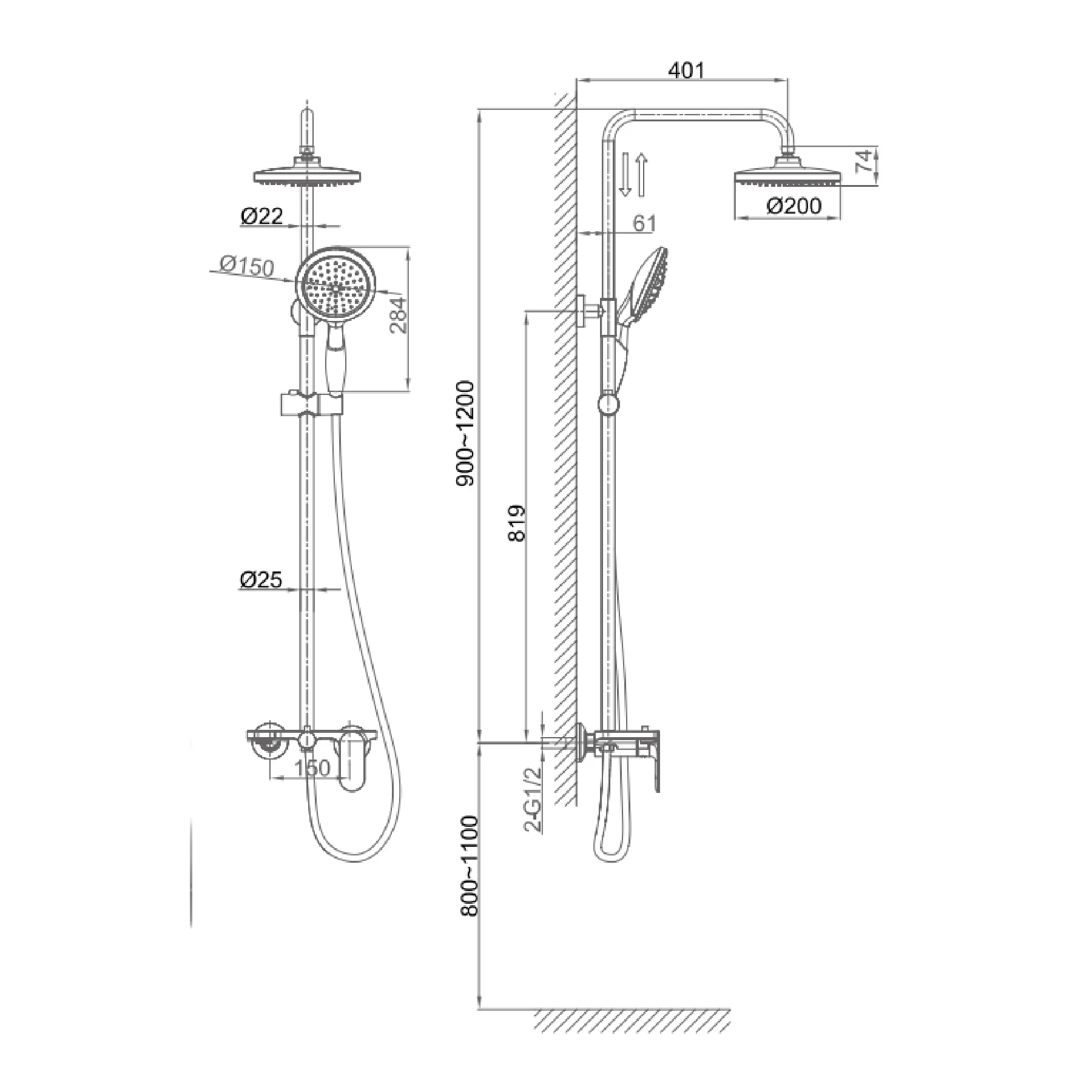 Ảnh Sen tắm cây D&K DK1253701B06 2