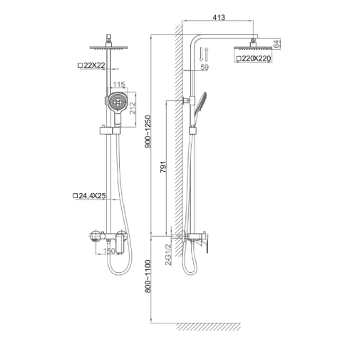 Ảnh Sen tắm cây D&K DK1433701A01 2