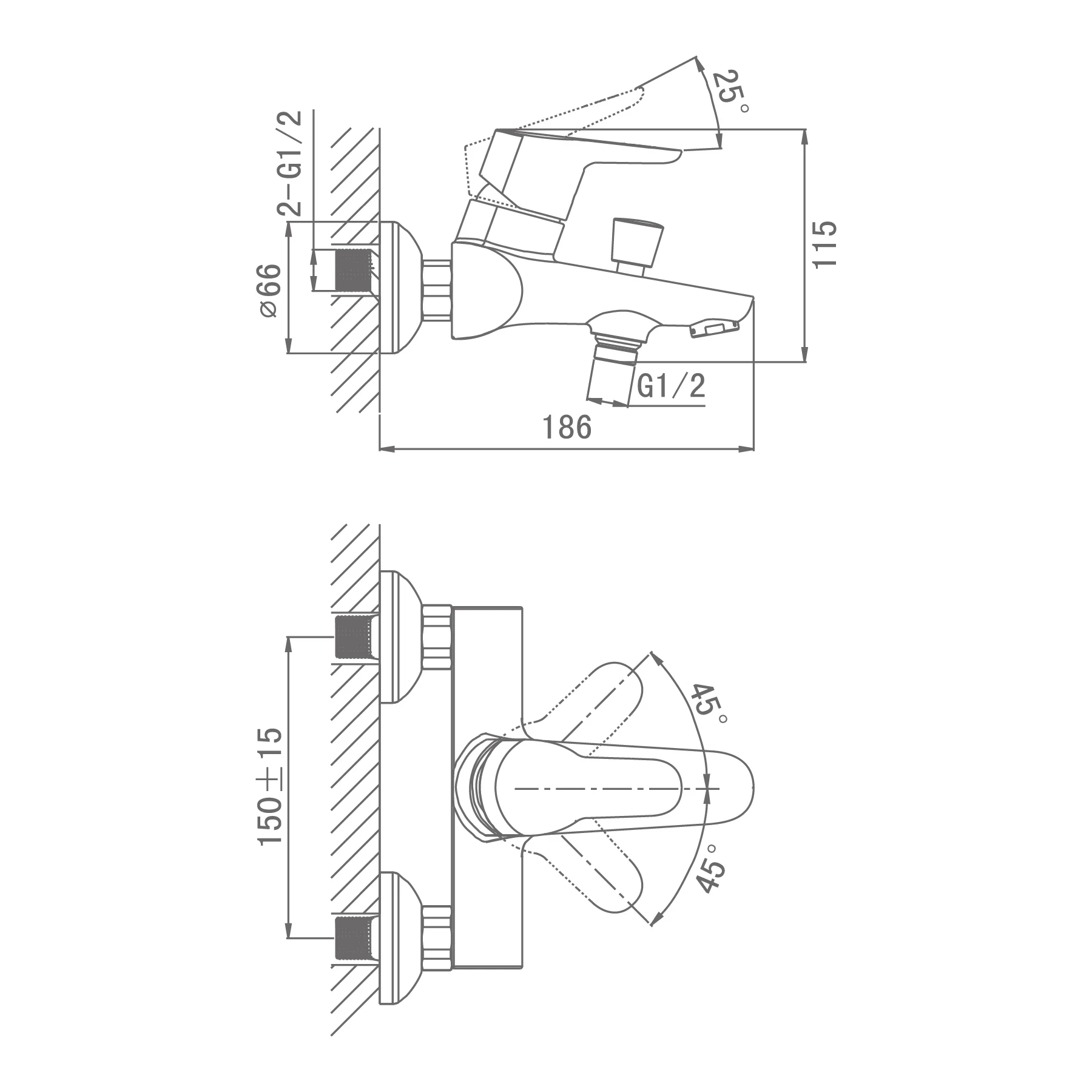 Ảnh Sen tắm nóng lạnh D&K DK901032 2