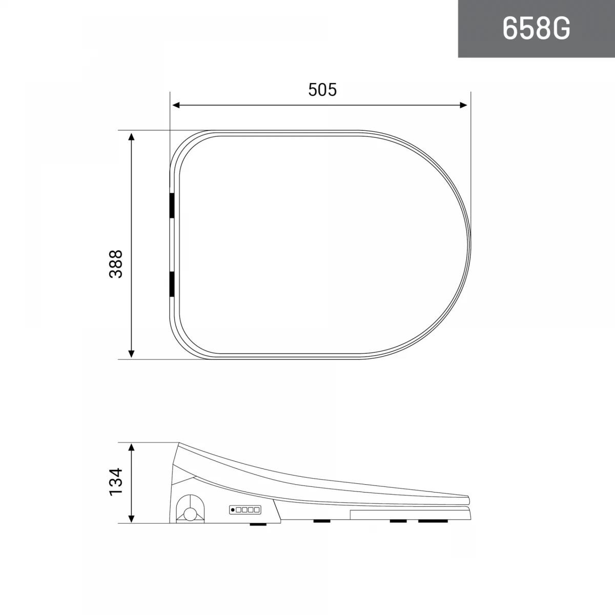 Ảnh Nắp bồn cầu thông minh DK-658G 2