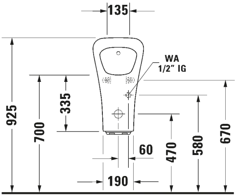 Ảnh Bồn tiểu nam điện tử Duravit 2806310091 2