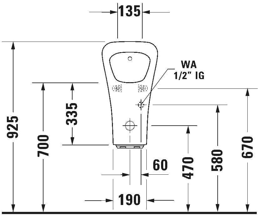 Ảnh Bồn tiểu nam điện tử Duravit 2806310091 2