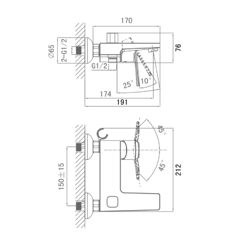 Ảnh Sen tắm nóng lạnh D&K DK1323201 2