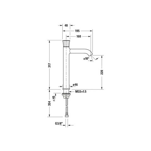 Ảnh Vòi chậu Duravit WT1040002010 2