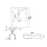 Vòi rửa bát nóng lạnh D&K DK1272401 2