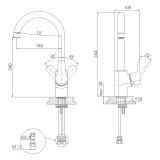 Vòi rửa bát nóng lạnh D&K DK901128 2