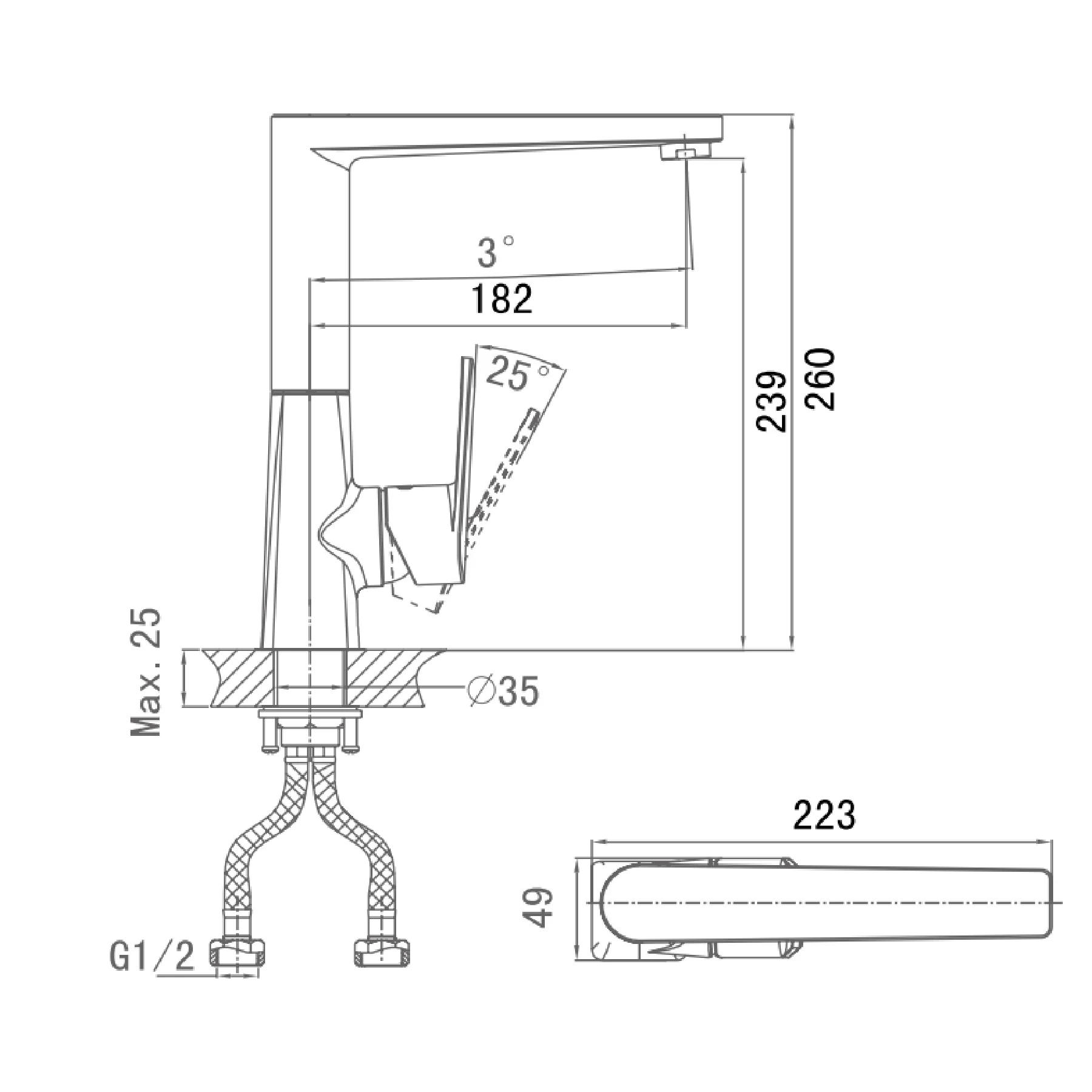 Ảnh Vòi rửa bát nóng lạnh D&K DK1322401 2