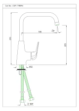 Vòi rửa bát nóng lạnh Jaquar COP-CHR-179BPMV 2