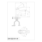 Vòi chậu nóng lạnh D&K DK1522101-W 2