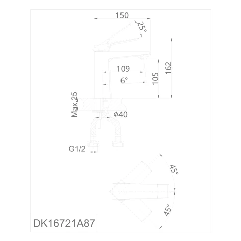 Ảnh Vòi chậu nóng lạnh D&K DK16721A87 2