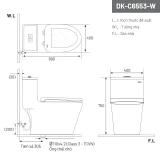 Bồn cầu âm tường D&K DK-C3909-W 2