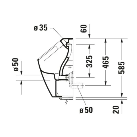 Ảnh Bồn tiểu nam điện tử Duravit 2809310093 2