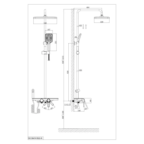 Ảnh Sen tắm cây D&K DK1564741B22-W 2