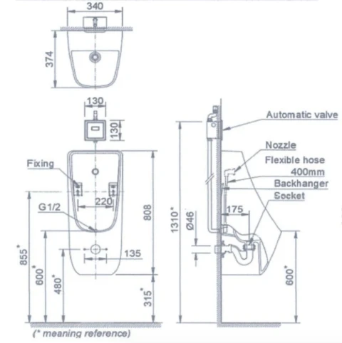 Ảnh Bồn tiểu nam Inax AU-468VAC 2