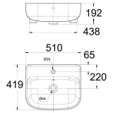Chậu rửa bán âm bàn American Standard 0533-WT 2