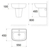 Chậu rửa treo tường American Standard VF-0262 2