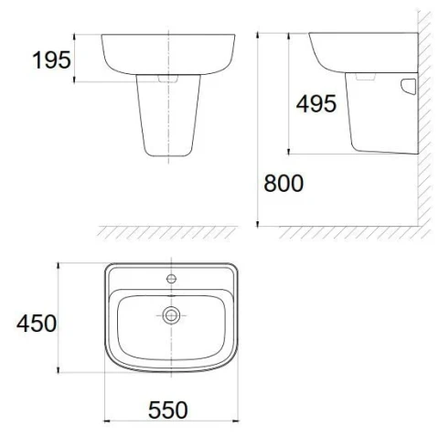 Ảnh Chậu rửa treo tường American Standard VF-0262 2