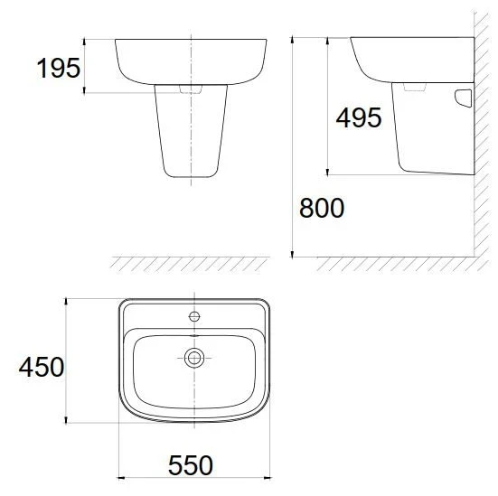 Ảnh Chậu rửa treo tường American Standard VF-0262 2