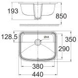 Chậu rửa âm bàn American Standard WP-0468 2