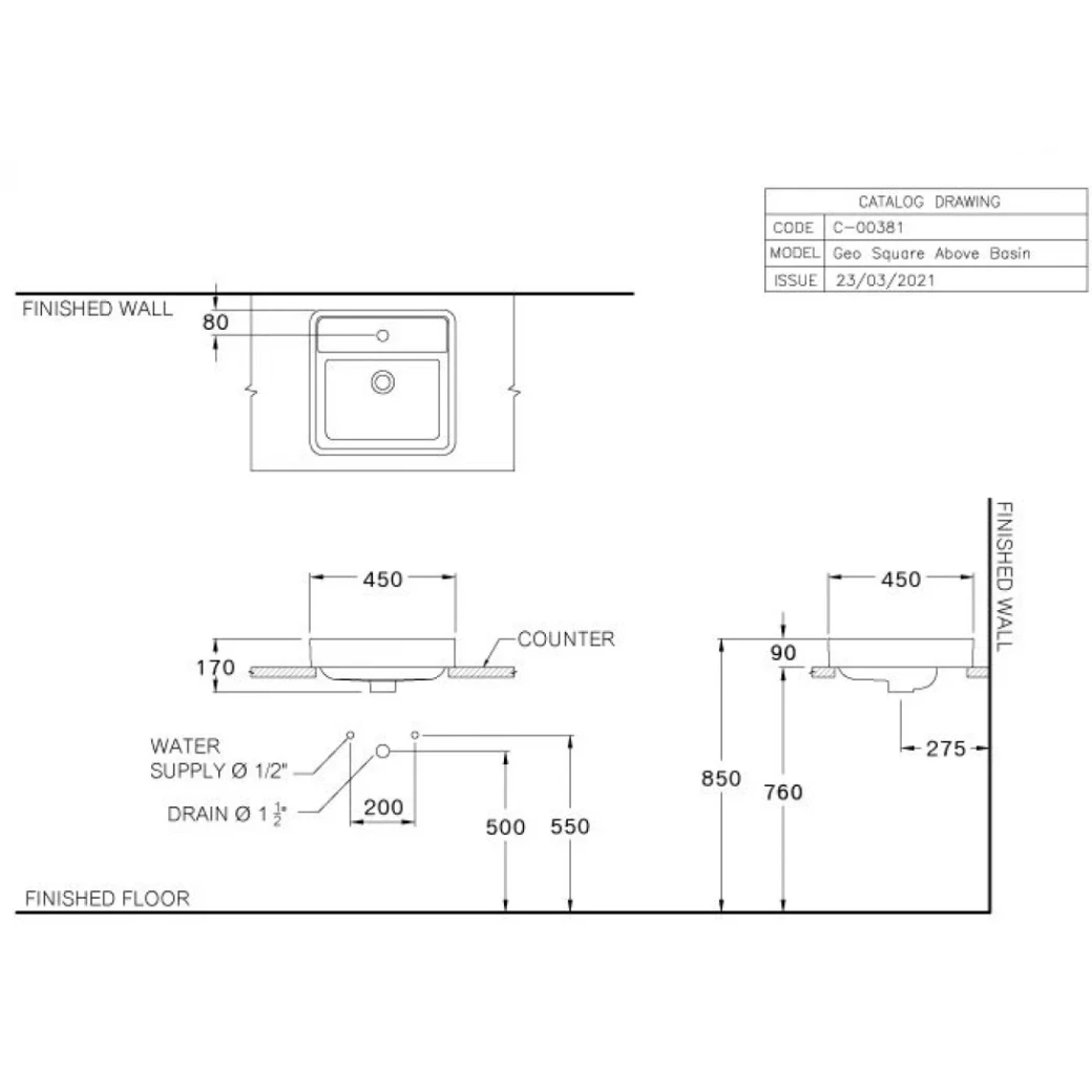 ban ve lavabo cotto c003817 mbk