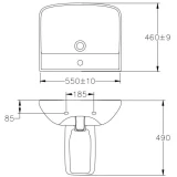 Chậu rửa treo tường JOMOO 12809-1/11P-I011 2