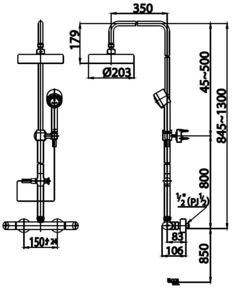Ảnh Sen tắm cây COTTO CT2048WS 2
