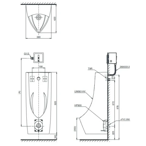 Ảnh Bồn tiểu nam TOTO UT901H 2