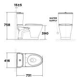 Bồn cầu 2 khối American Standard VF-2162 2