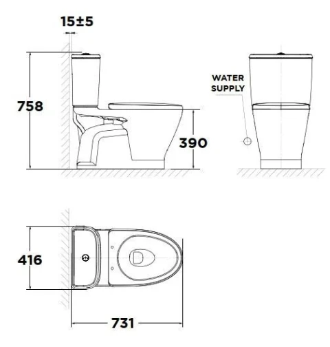 Ảnh Bồn cầu 2 khối American Standard VF-2162 2