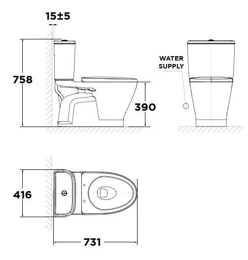 Ảnh Bồn cầu 2 khối American Standard VF-2162 2