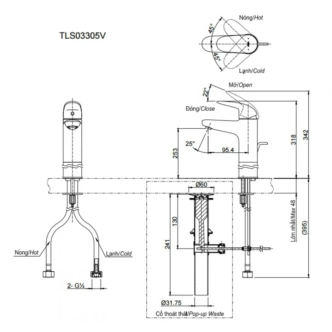 Ảnh Vòi chậu TOTO TLS03301V 2