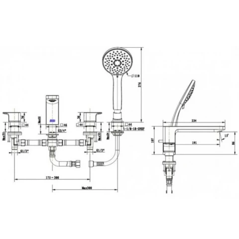 Ảnh Vòi bồn tắm American Standard WF-1300CS 2