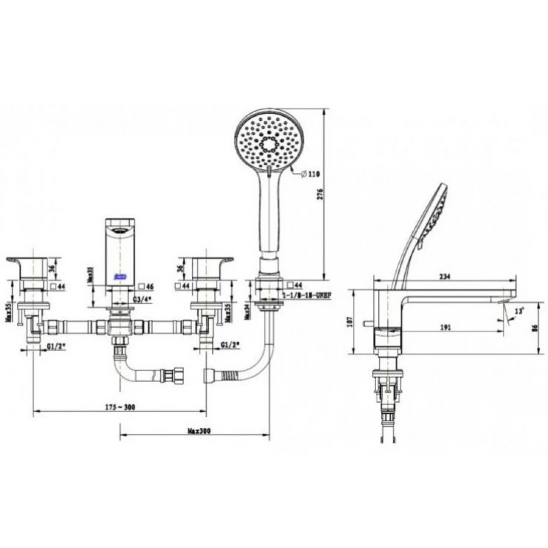 Ảnh Vòi bồn tắm American Standard WF-1300CS 2