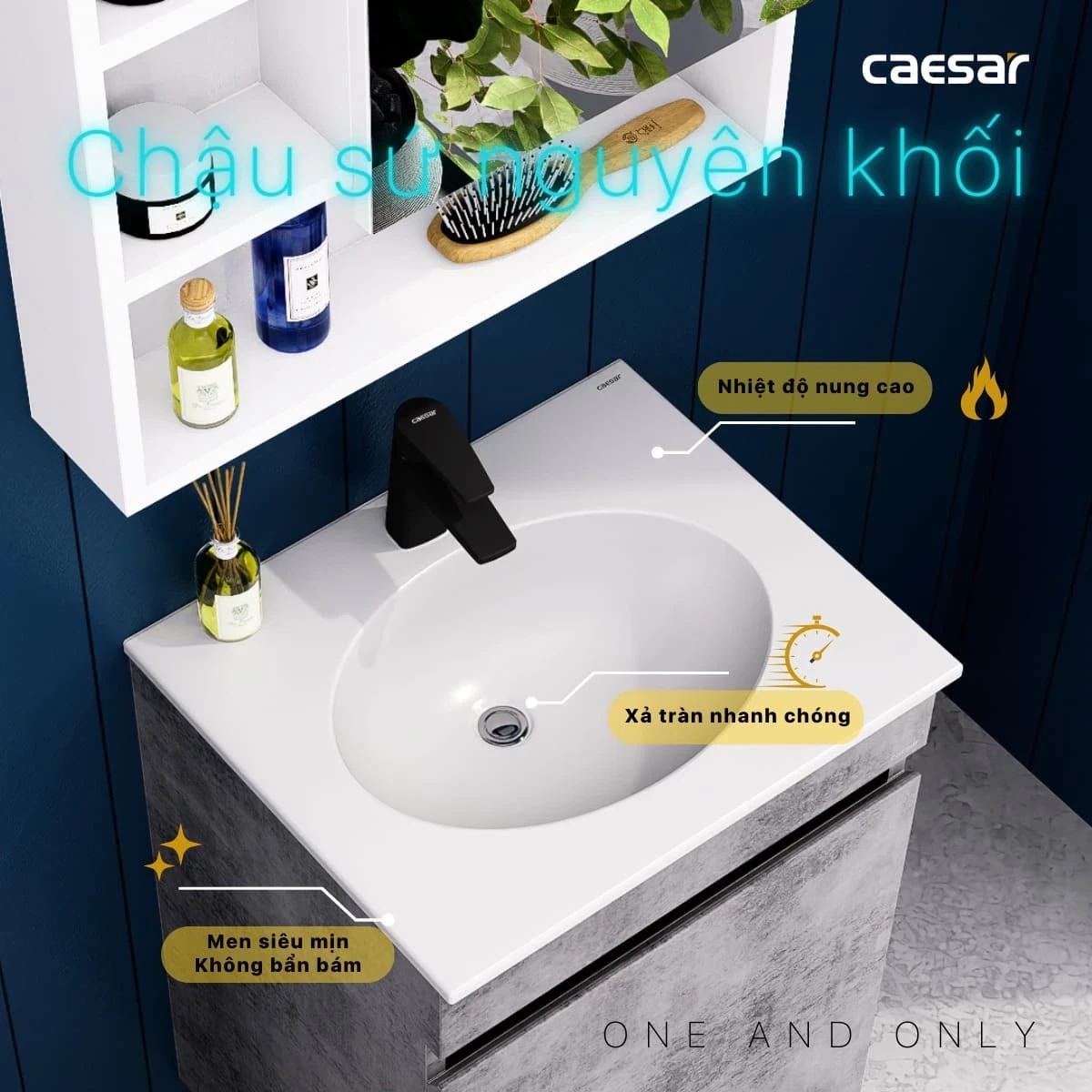 Ảnh Bộ tủ chậu Caesar L5022 + EH05022ASV 3
