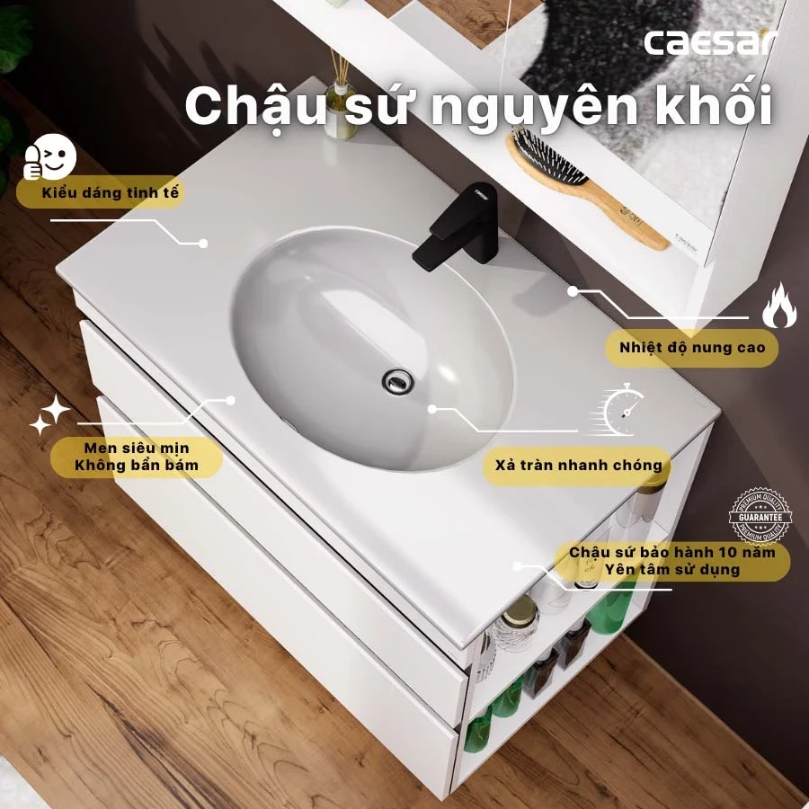 Ảnh Bộ tủ chậu Caesar LF5026 + EH15026DDRV 3