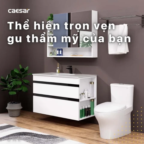 Ảnh Bộ tủ chậu Caesar LF5028 + EH15028DDRV 3