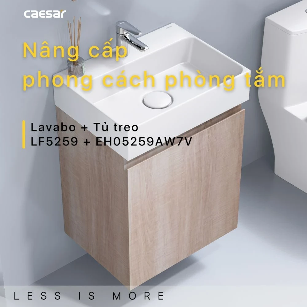 Ảnh Bộ tủ chậu Caesar LF5253 + EH05253AW7V 4