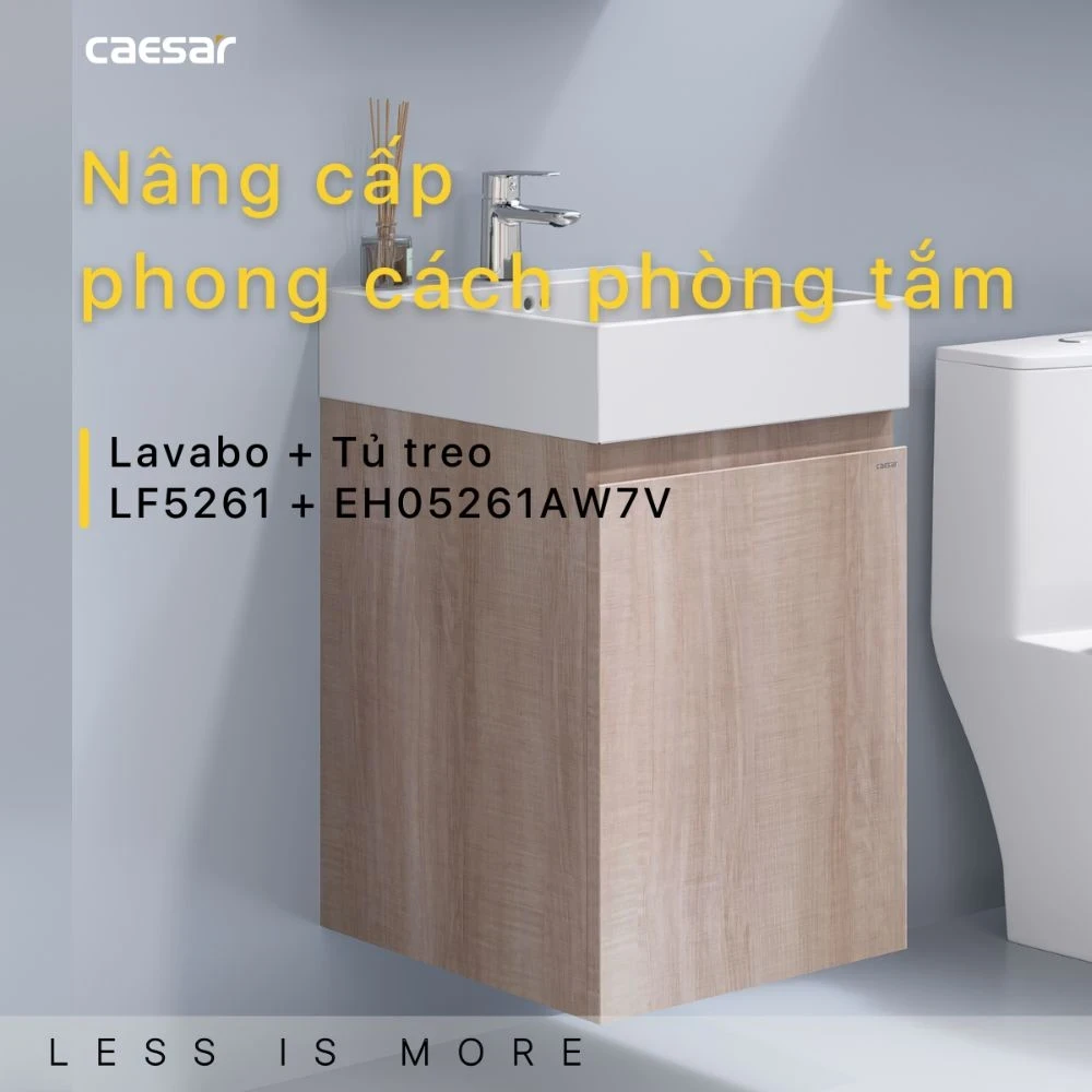Ảnh Bộ tủ chậu Caesar LF5261 + EH05261AW7V 4