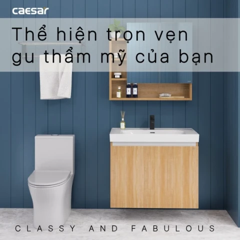 Ảnh Bộ tủ chậu Caesar LF5358 + EH15358CRW7V 3
