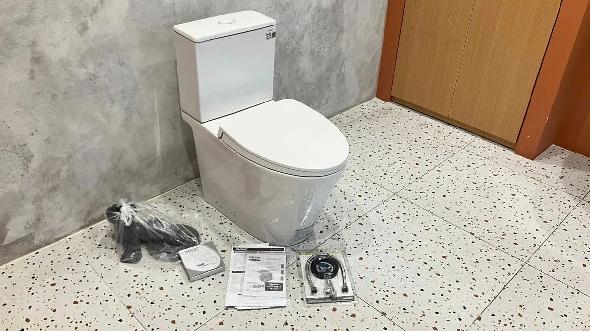Ảnh Bồn cầu 2 khối Caesar CD1342 5