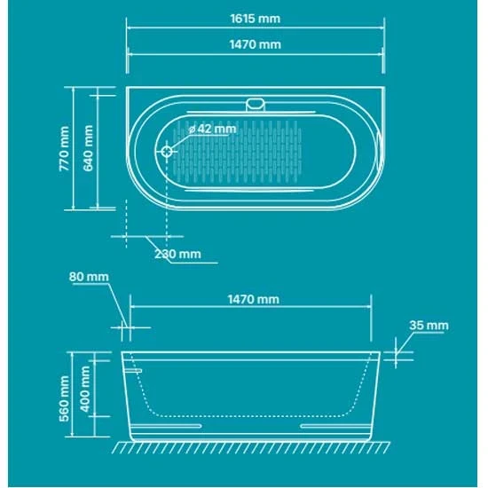 Ảnh Bồn tắm xây Amazon TP-6008 2