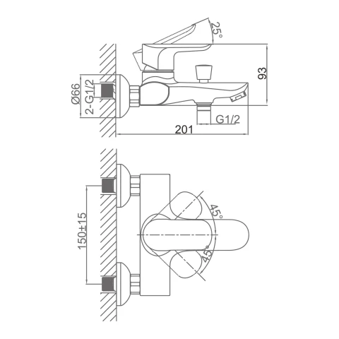 Ảnh Sen tắm nóng lạnh D&K DK900332 2