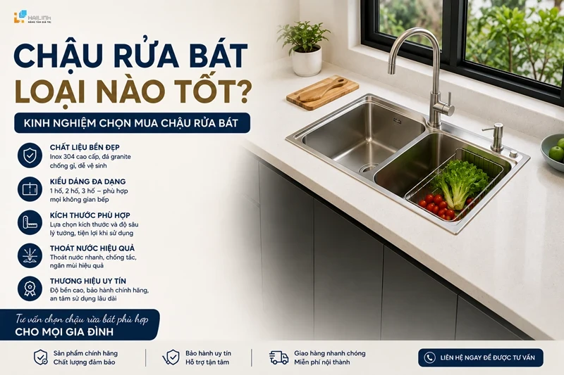 Chậu Rửa Bát Loại Nào Tốt? Kinh Nghiệm Chọn Mua Chậu Rửa Bát